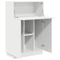 vidaXL Stôl Biela 71.5 x 31.5 x 106.5 cm Kompozitné drevo