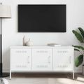 vidaXL TV skrinka biela 100,5x39x50,5 cm oceľ
