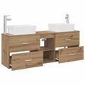 vidaXL Set kabinetov do kúpeľne 3 ks Dub artisan 53 x 34,5 x 63 cm