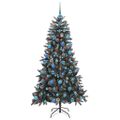 vidaXL Umelý vianočný stromček Zelená 180 cm PVC, plast a oceľ