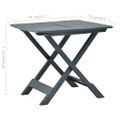 vidaXL Skladací záhradný stôl zelený 79x72x70 cm plastový
