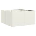 VidaXL kvetináč Biela 80x80x40 cm Oceľ valcovaná za studena
