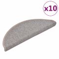 vidaXL Schodové rohože 10 ks 65x24x4 cm svetlohnedé polkruhové veľké