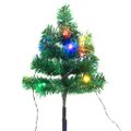 vidaXL Vianočné stromčeky k chodníku 6 ks viacfarebné LED 45 cm PVC