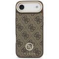 Puzdro Guess 4G Strass Logo & Big Strap Metal Buttons MagSafe pre iPhone Air hnedá