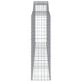 vidaXL Oblúkové gabiónové koše 10ks 400x50x160/180cm pozink. železo