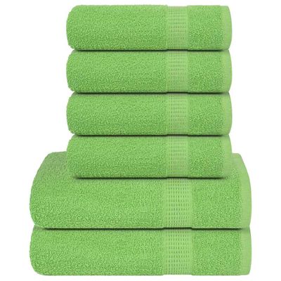vidaXL 6-dielna sada uterákov FROGN jablkovo zelená 360 g/m²