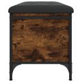 vidaXL Úložná lavička dymový dub 102x42x45 cm kompozitné drevo