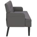 vidaXL Lavička s operadlom sivá 112x65,5x75 cm umelá koža
