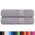 vidaXL Osušky do kúpeľne FROGN 2 ks sivé 100x150 cm 360 g/m²