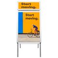 vidaXL Reklamný stojan na plagát A1 s hlavičkou hliníkový