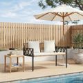 vidaXL Záhradné lavičky 2 -Seater 116 x 56 x 75 cm polyratan