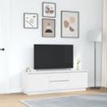 vidaXL TV skrinka s LED svetlami biela 160,5x41x50 cm