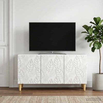 vidaXL TV skrinka 99 x 34,5 x 50 cm Biela Kompozitné drevo