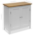vidaXL Skrinka 70x35x75 cm, dubový masív