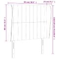 vidaXL Čelo postele so záhybmi bledosivé 93x23x118/128 cm zamat