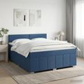vidaXL Posteľ boxspring s matracom Modrá 160 x 200 cm Látka