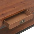vidaXL Konferenčný stolík s 3 zásuvkami 110x50x40 cm, jedľový masív