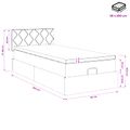 vidaXL Polohovací postel s matrací Tmavomodrá 90 x 200 cm Zamat