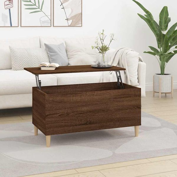 vidaXL Konferenčný stolík hnedý dub 90x44,5x45 cm spracované drevo