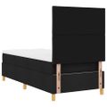 vidaXL LED box s pružinami s čelnou doskou Čierna 100 x 200 cm látka