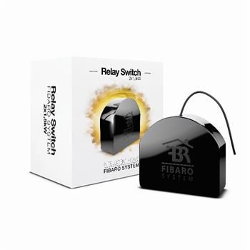 FIBARO spínač 2x 1,5 KW, čierny