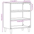 vidaXL Komoda staré drevo 57x35x75 cm kompozitné drevo