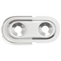 vidaXL Konzola na šatník 2 ks Biely zinok 40 x 18 x 10 mm Železo