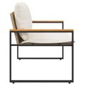 vidaXL lavička Bežová a smotanovo biela 115 x 65 x 72 cm Ratan
