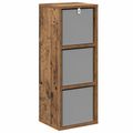 vidaXL Servírovacia skriňa so zásuvkou Staré drevo 25,5 x 22 x 69,5 cm