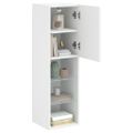 vidaXL TV skrinky s LED svetlami 2 ks biele 30,5x30x102 cm