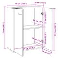 vidaXL Komoda staré drevo 60x30x75 cm kompozitné drevo
