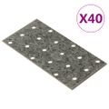 vidaXL Dierované plechy 40 ks 2 mm 120x60 mm pozinkovaná oceľ