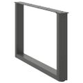 vidaXL Nohy konferenčného stolíka v tvare U, 2 ks, antracitové, 70 x (42-43) cm, oceľ