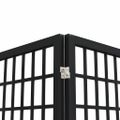 vidaXL Skladací paraván so 6 panelmi japonský štýl 240x170 cm čierny