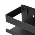vidaXL Sprchová polica matná čierna 23x6,5x6 cm brúsená nerez.oceľ 304