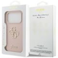 Puzdro Guess Silicone Big 4G Script pre iPhone 17 Pro ružové