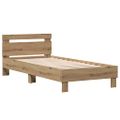 vidaXL Rám postele Remeselný dub 203 x 95 x 70 cm Kompozitné drevo