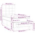 vidaXL Posteľný rám boxspring s matracom čierny 90x200 cm látka
