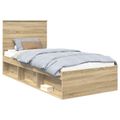 vidaXL Rám postele Sonoma 90 x 190 cm Masívne borovicové drevo