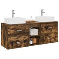 vidaXL Set kabinetov do kúpeľne 3 ks Dymový dub 49,5 x 41 x 62,5 cm