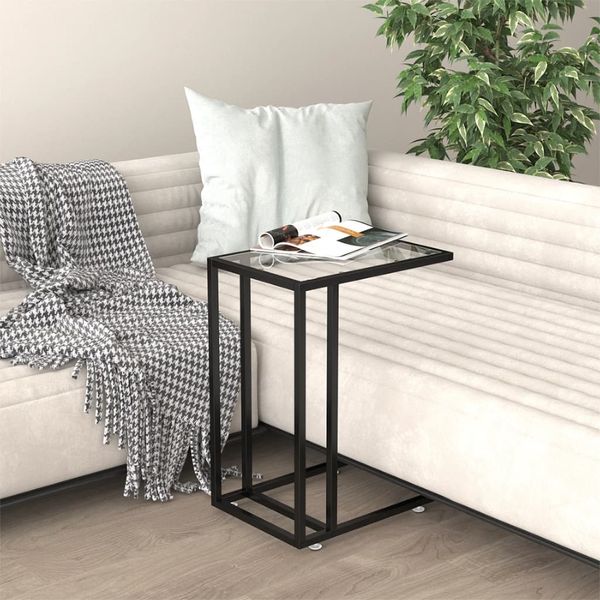 vidaXL Počítačový stolík priehľadný 50x35x65 cm tvrdené sklo