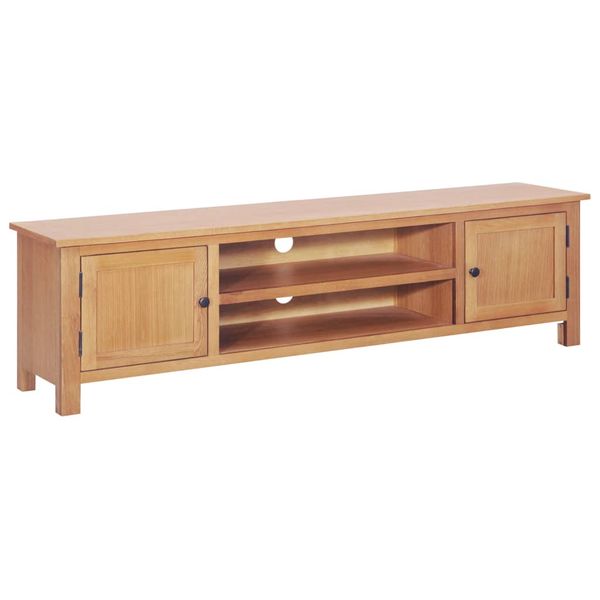 vidaXL TV skrinka 165x36x46 cm, dubový masív