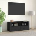 vidaXL TV skrinka čierna 100x35x40 cm spracované drevo