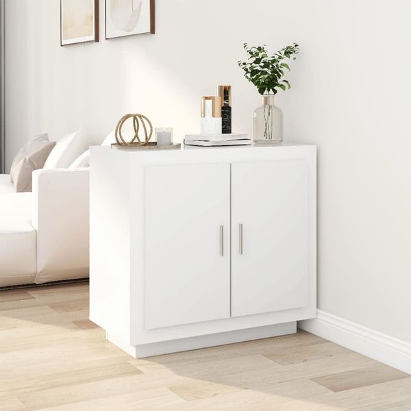 vidaXL Komoda biela 80x40x75 cm spracované drevo