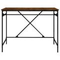 vidaXL Stôl dymový dub 100x50x75 cm spracované drevo a železo