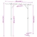 vidaXL Záhradná pergola 205x40x203 cm, drevo