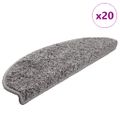 vidaXL Schodové rohože 20 ks 65x21x4 cm sivé, polkruhové, veľké