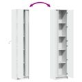 vidaXL Vysoká skrinka s LED biela 41,5x32,5x200 cm kompozitné drevo