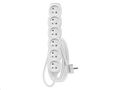 Predlžovací kábel EMOS P0613R / 3 m / 6 zásuviek / biely / PVC / 1,5 mm2